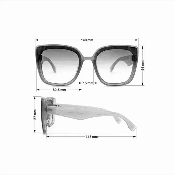 Women's Oversized Cat Eye Sunglasses UV400 Protection Stylish Gift - Picture 6 of 6